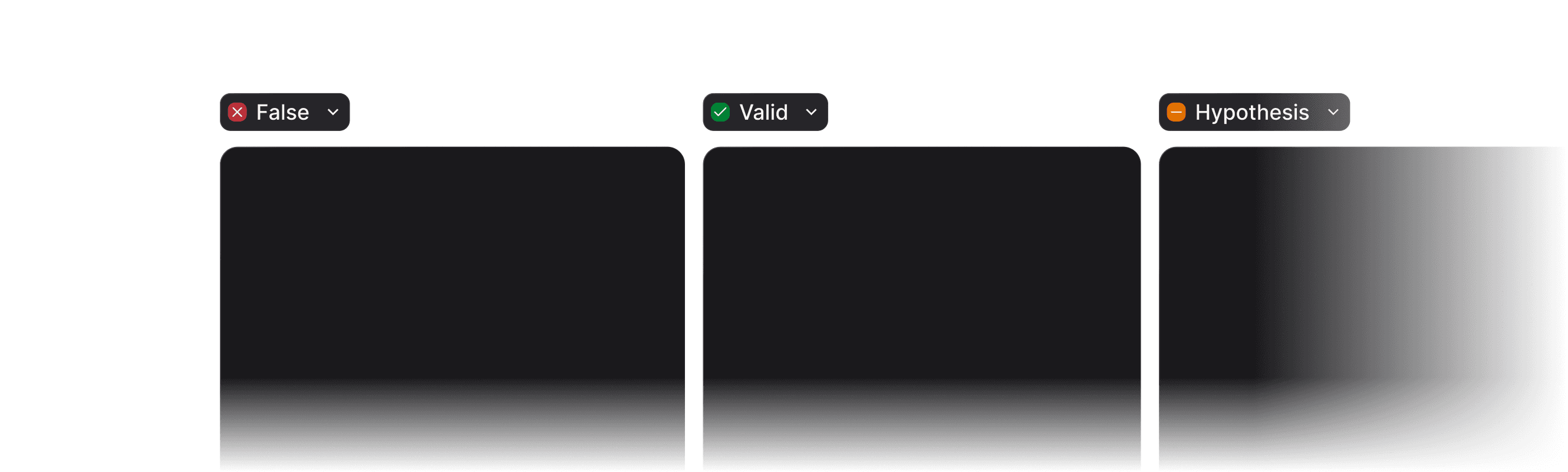 Tell validated information from assumptions