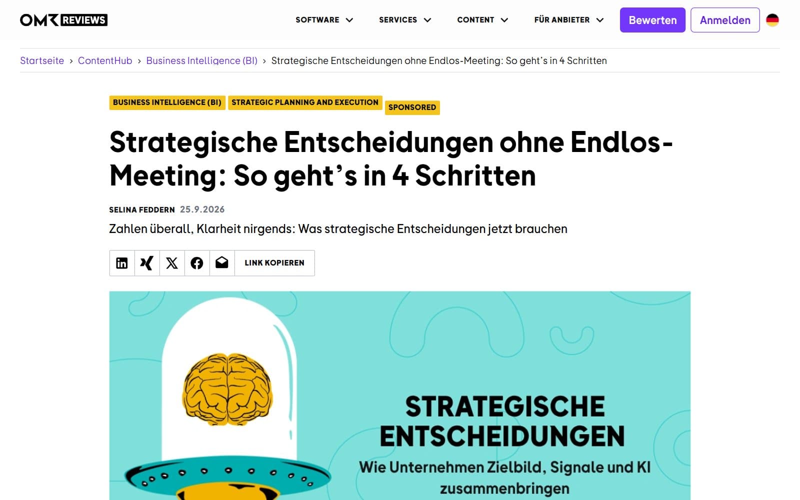 OMR Reviews: Strategische Entscheidungen ohne Endlos-Meeting: So geht’s in 4 Schritten