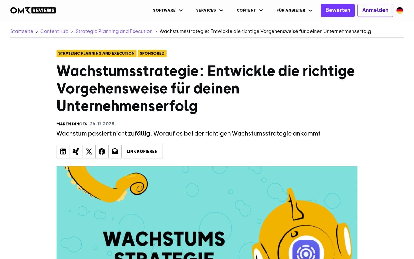 OMR Reviews: Wachstumsstrategie: Entwickle die richtige Vorgehensweise für deinen Unternehmenserfolg